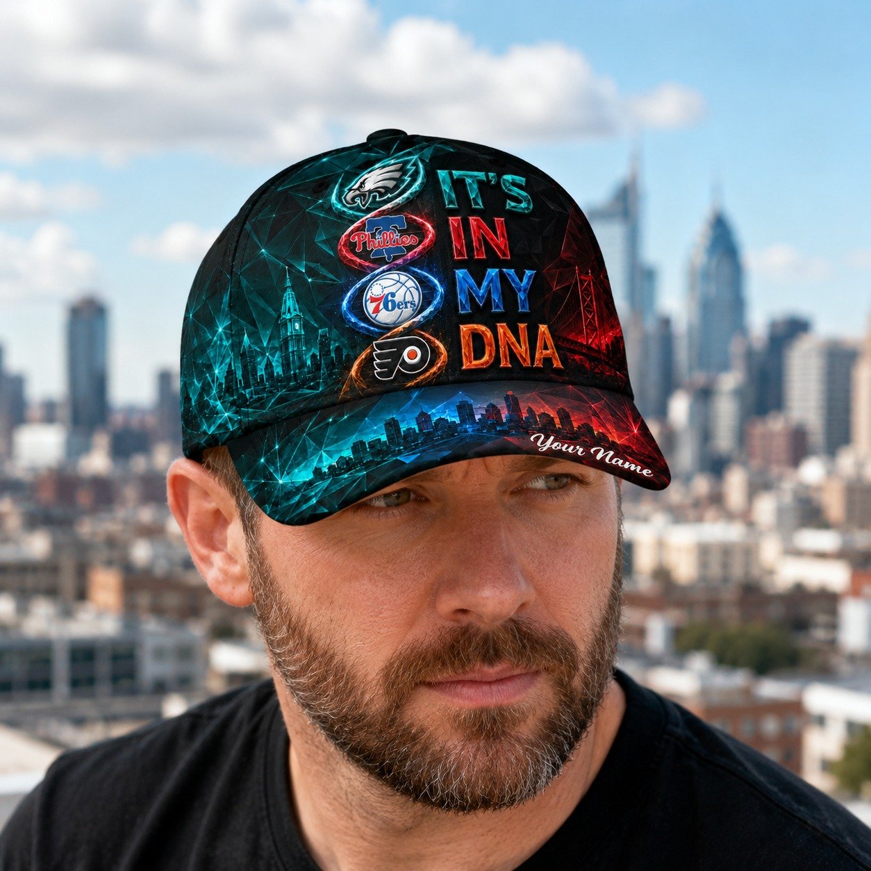 Personalized Philadelphia Sports Teams Cap With Name, It's In My DNA, Sport For Fan - Image 8