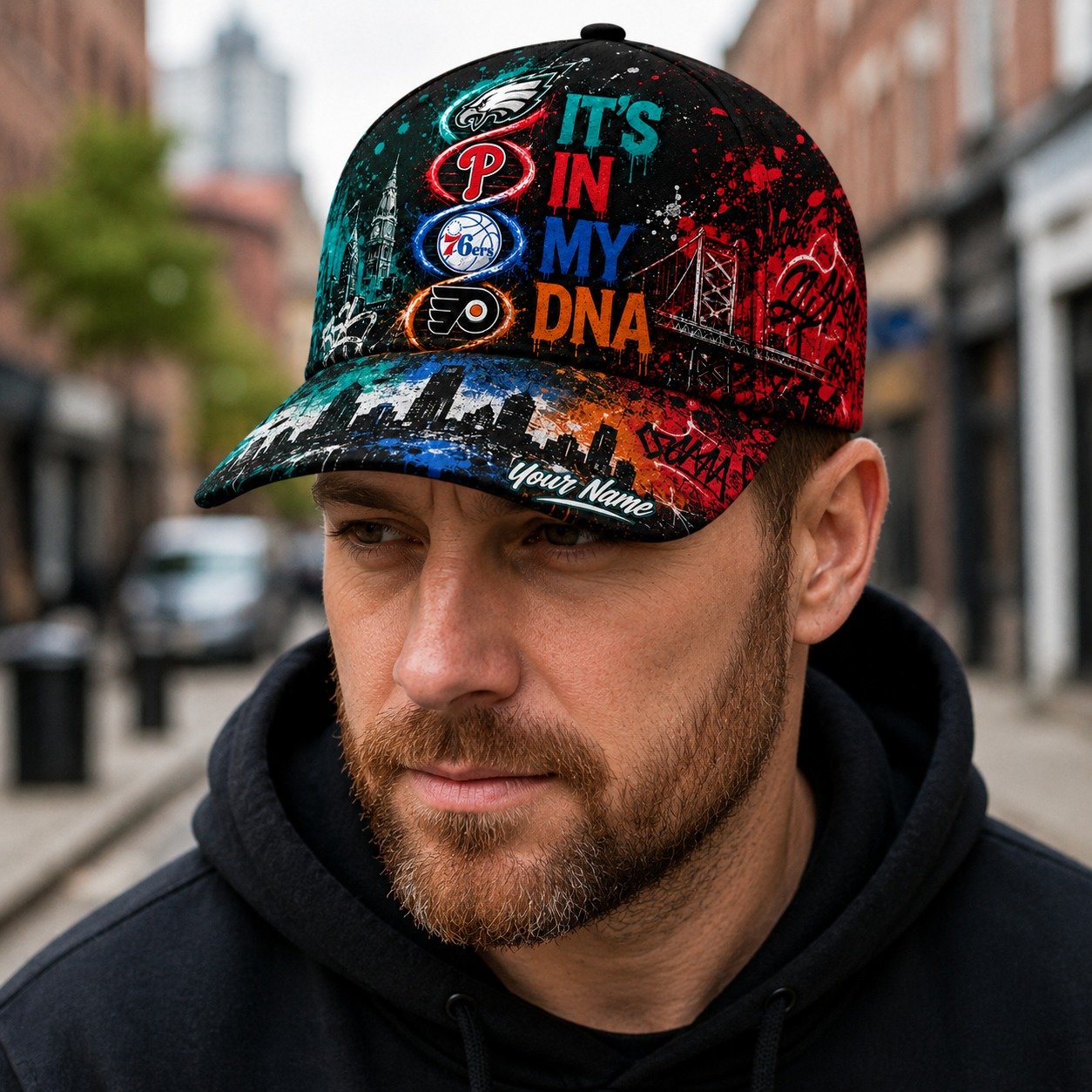 Personalized Philadelphia Sports Teams Cap With Name, It's In My DNA Cap, Sport Fan Gifts - Image 5
