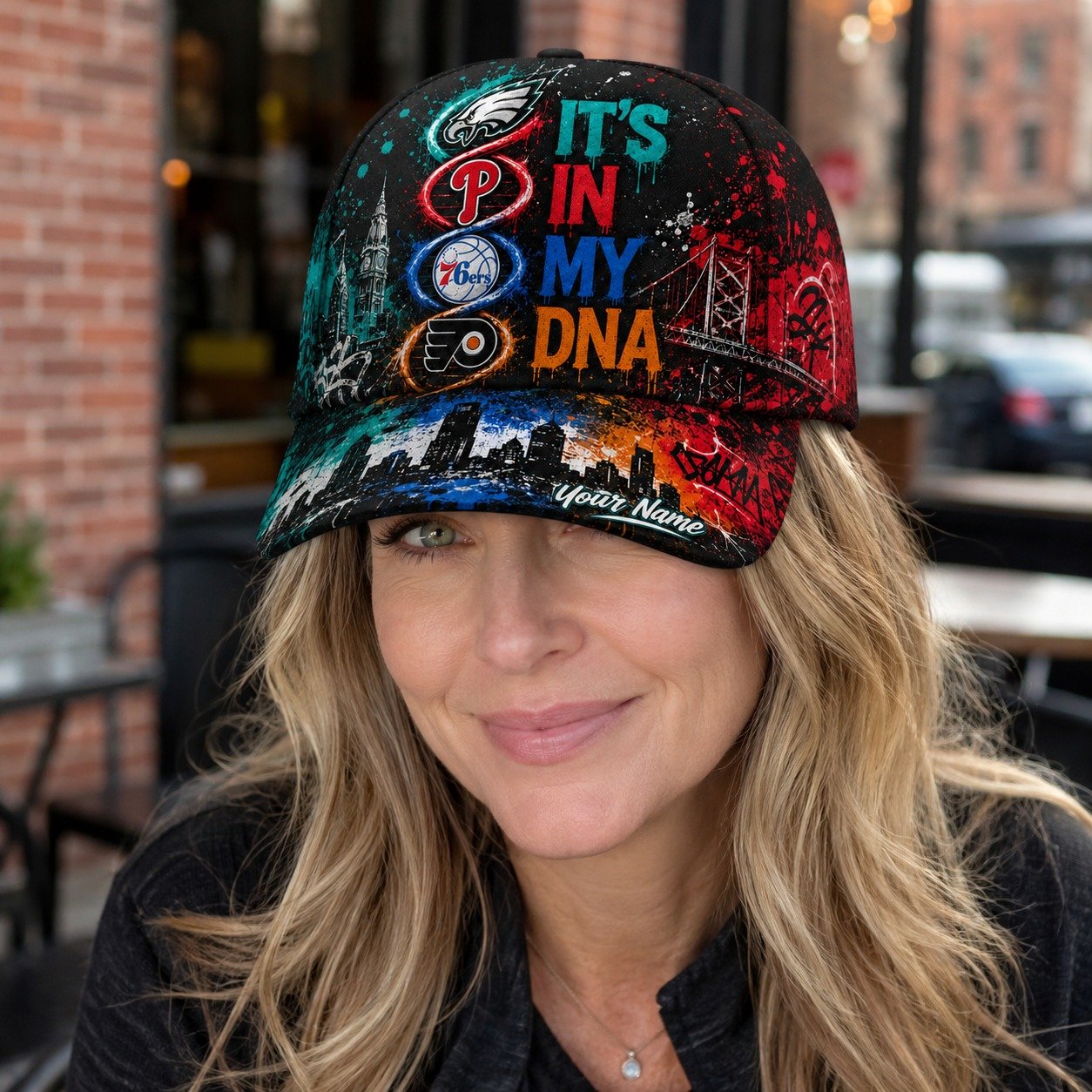 Personalized Philadelphia Sports Teams Cap With Name, It's In My DNA Cap, Sport Fan Gifts - Image 6