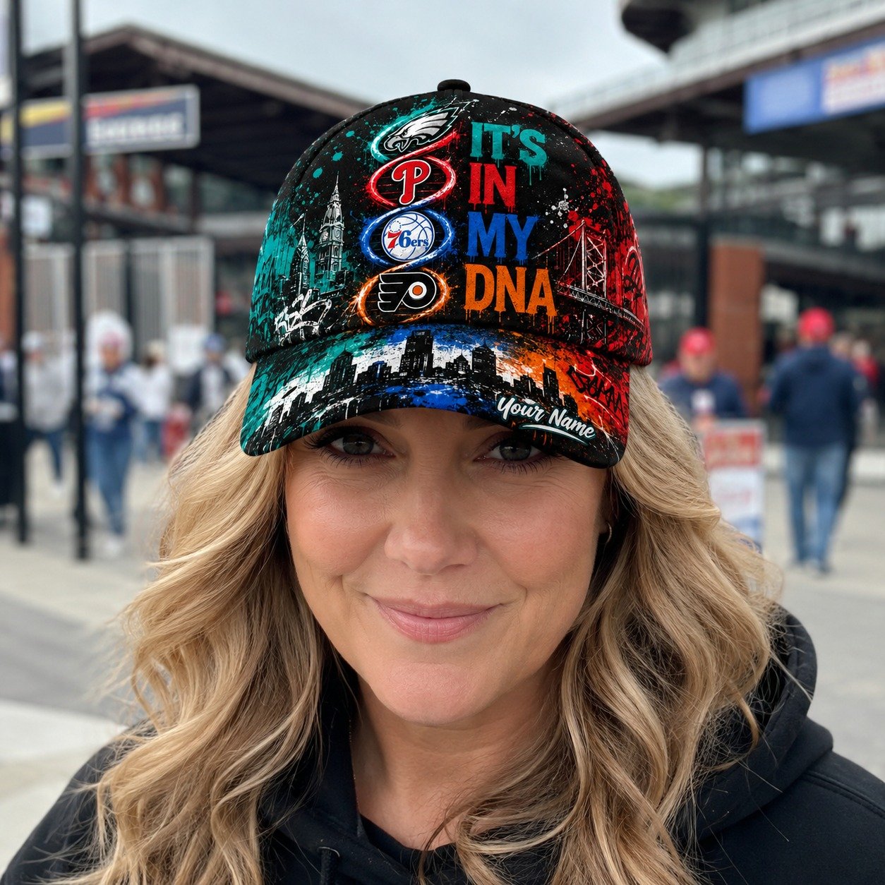 Personalized Philadelphia Sports Teams Cap With Name, It's In My DNA Cap, Sport Fan Gifts - Image 8