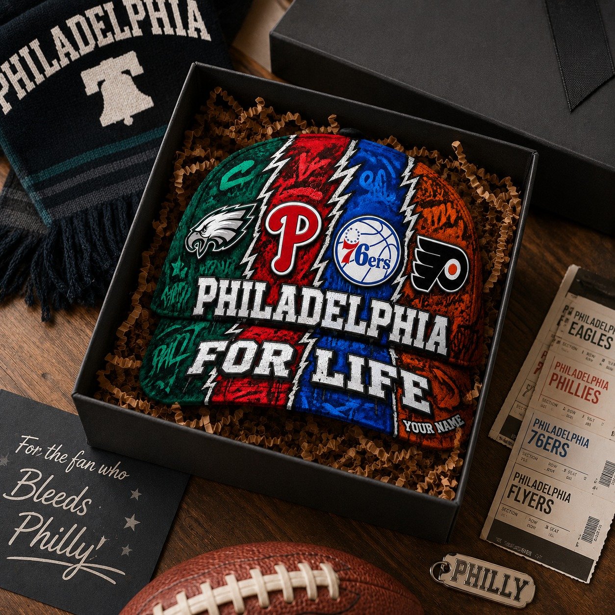 Personalized Philadelphia Cap With Name, Philadelphia For Life, Phillies Fan Gifts - Image 5