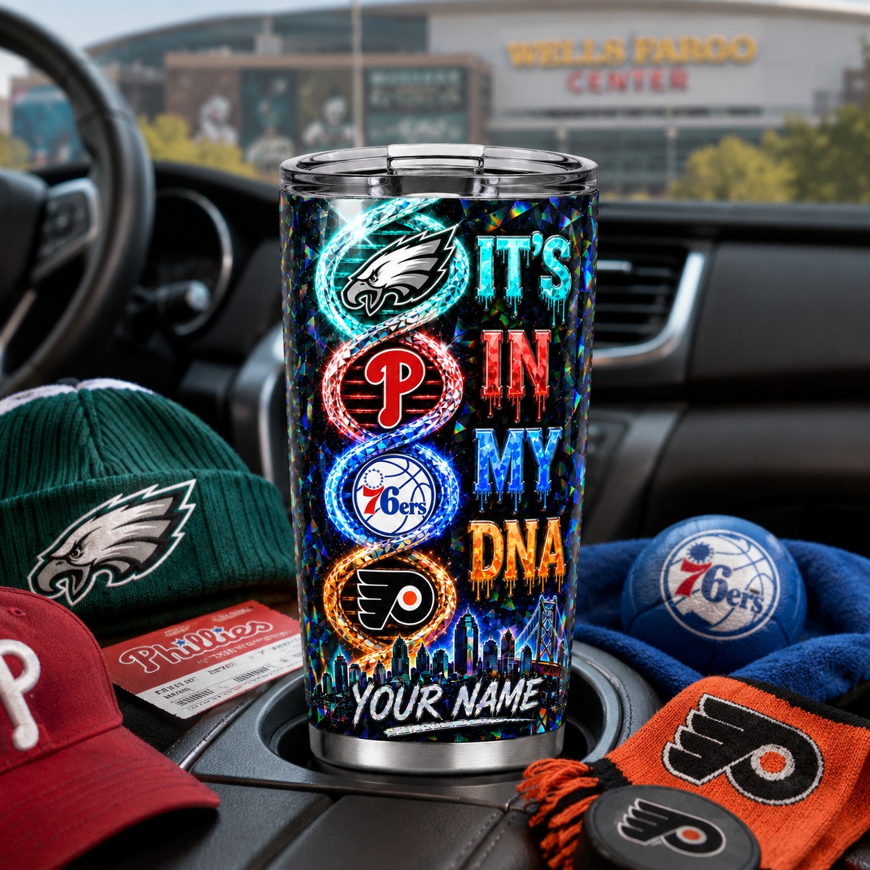 Custom Philadelphia Teams Philly Sports Tumbler, It’s In My DNA, Fan Gifts
